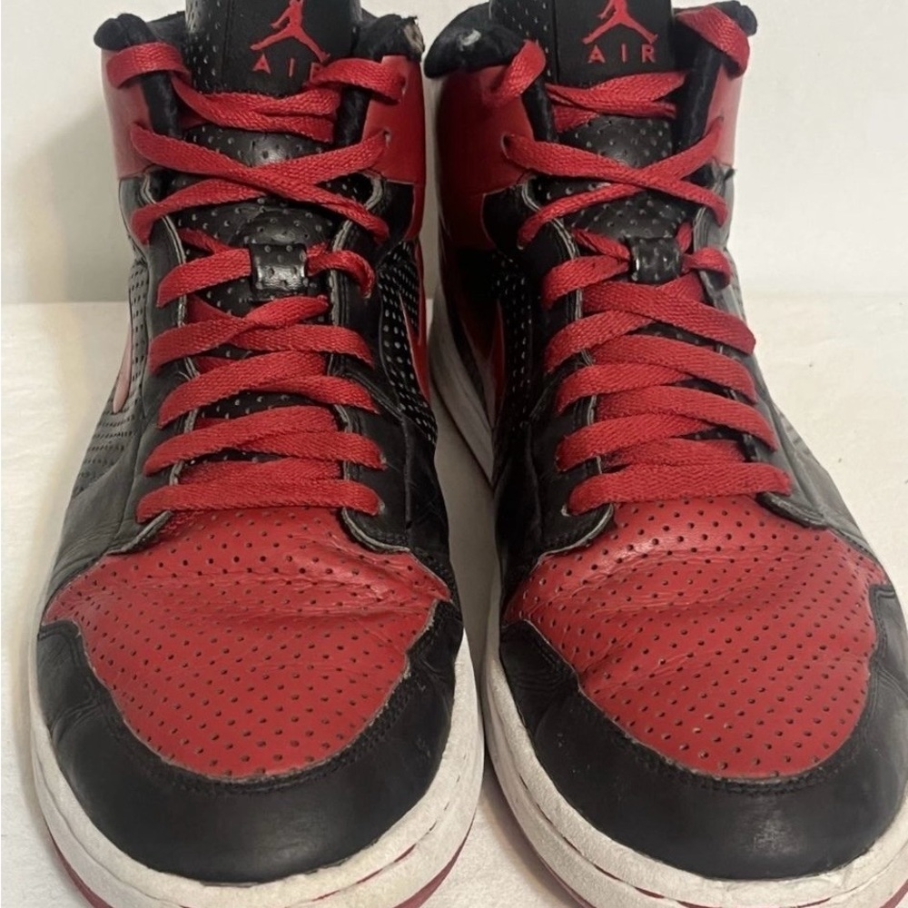 Nike Black and Red High-Top Sneakers - Picture 3 of 5